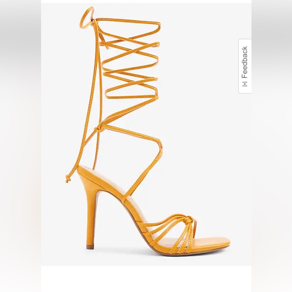 Strappy heel lace sandals